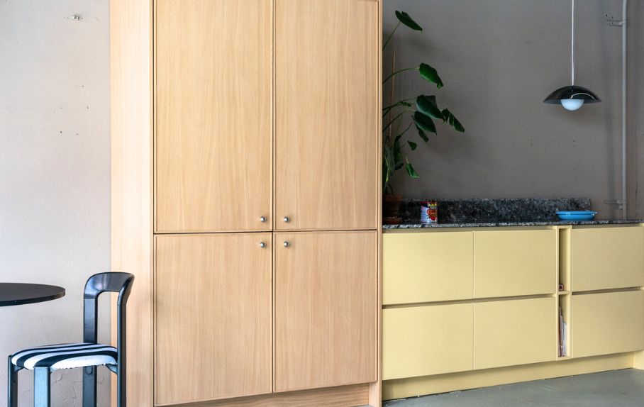 Baboon houten keuken front met losse opzet houten greep