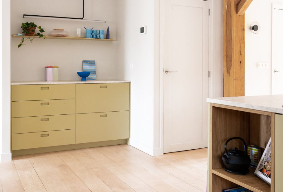 BABOON AMSTERDAM Farrow & Ball Skiffkey Blue keuken fronten voor IKEA keuken